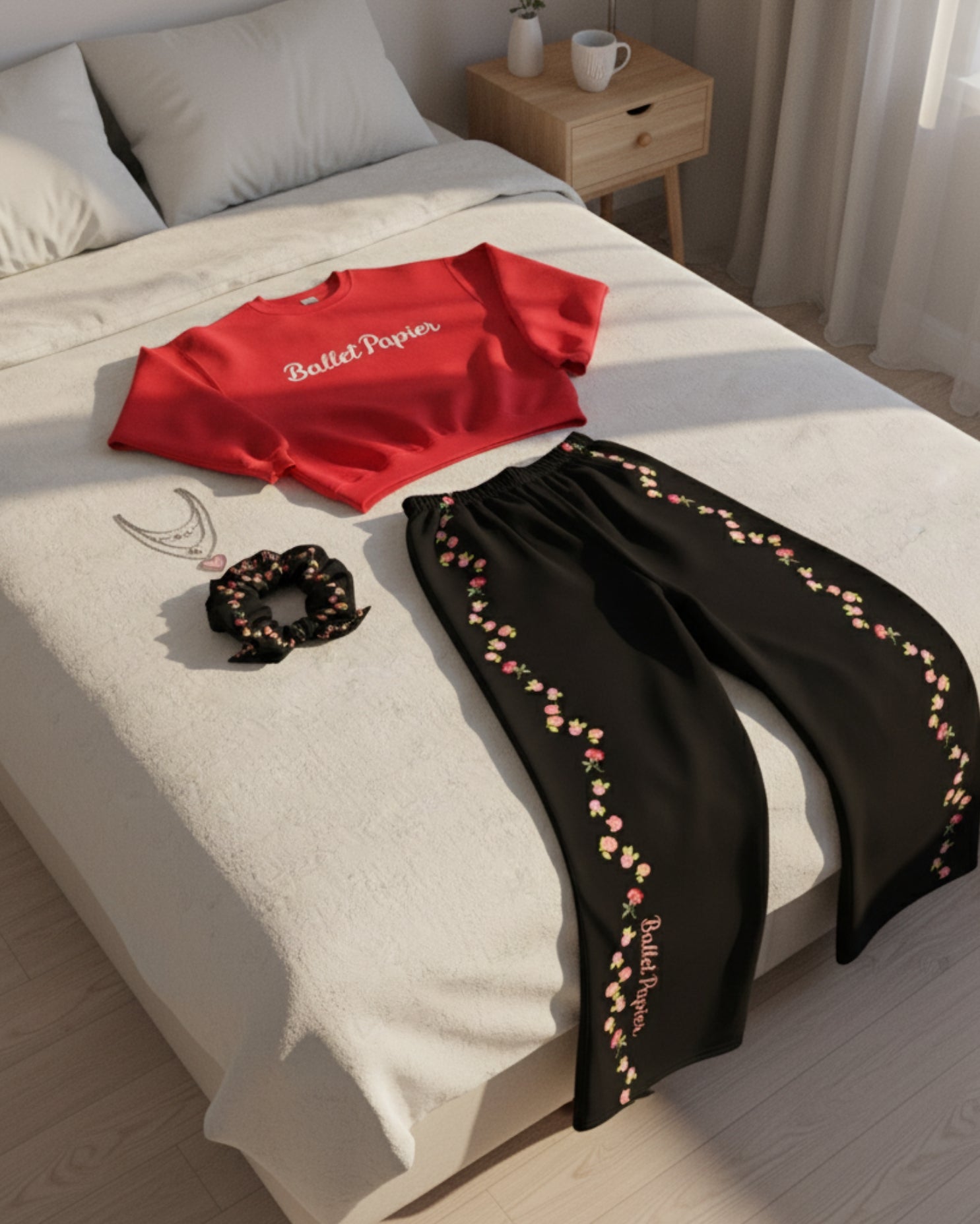 Ballet Papier White & Red Sweatshirt — Adult