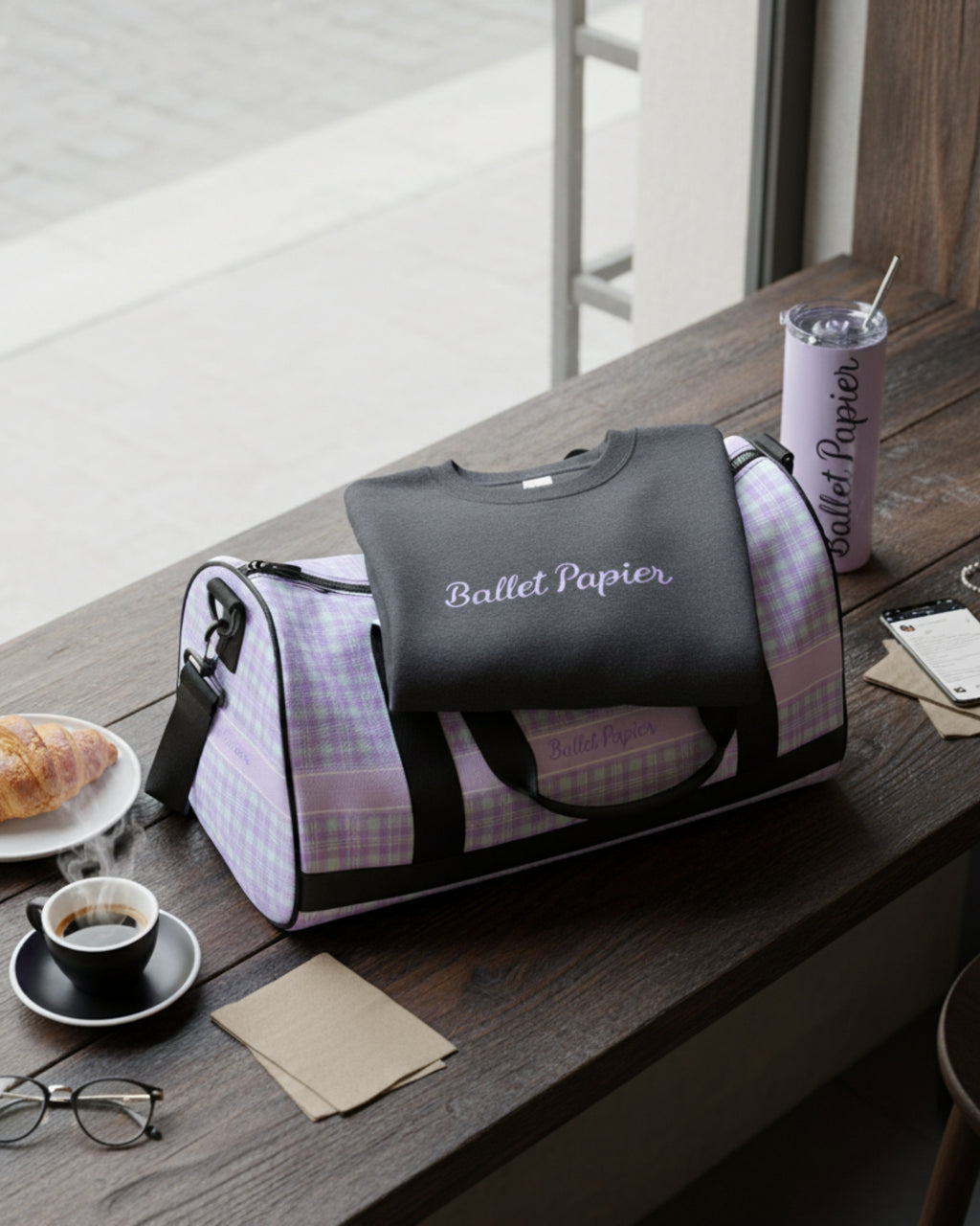 Ballet Papier Lilac Stainless steel tumbler