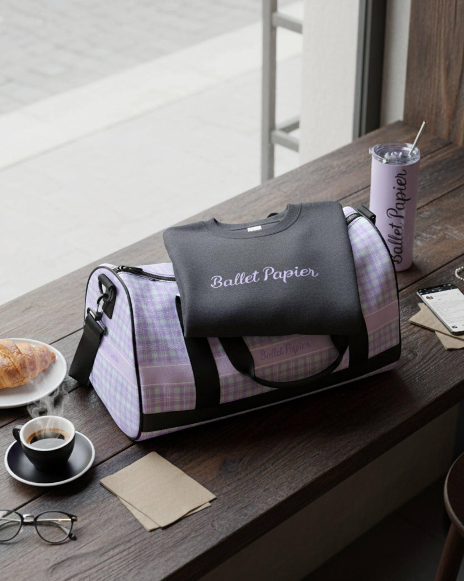 Ballet Papier Lilac & Dark Grey Sweatshirt — Adult