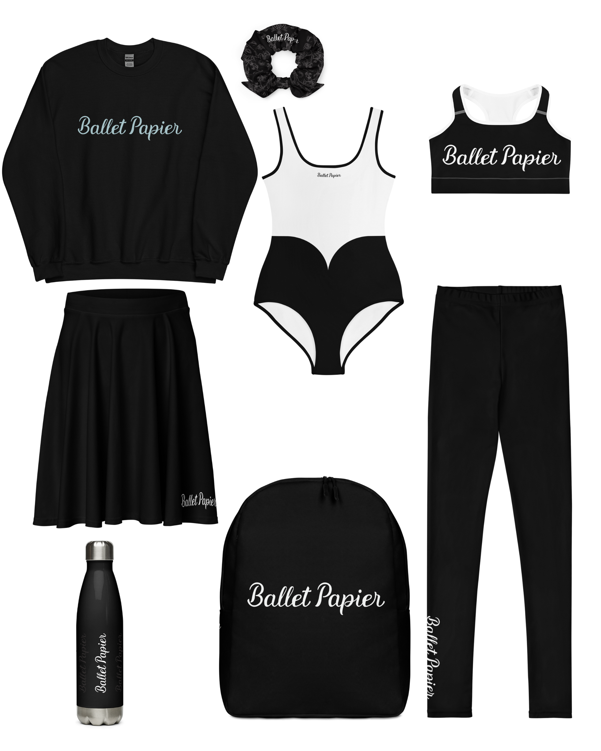 Ballet Papier Teal & Black Sweatshirt — Youth