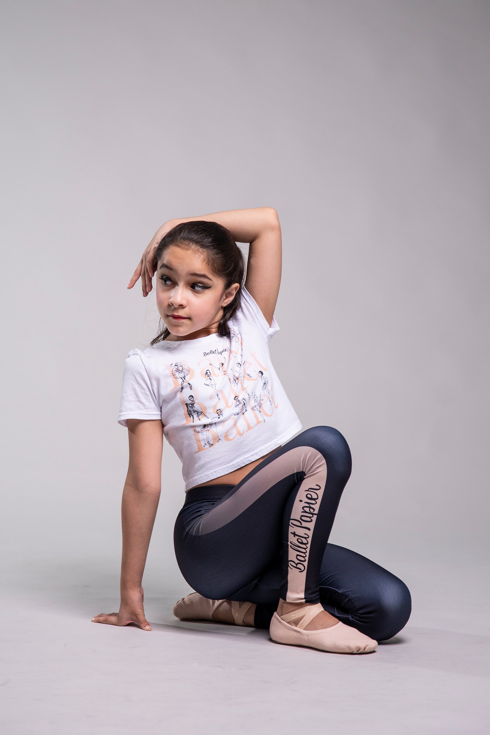 Fade Black Leggings — Youth 8-20