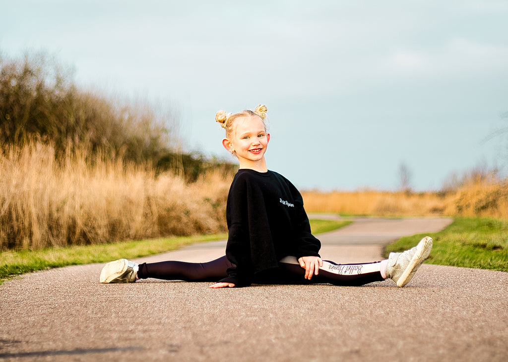 Fade Black Leggings — Youth 8-20