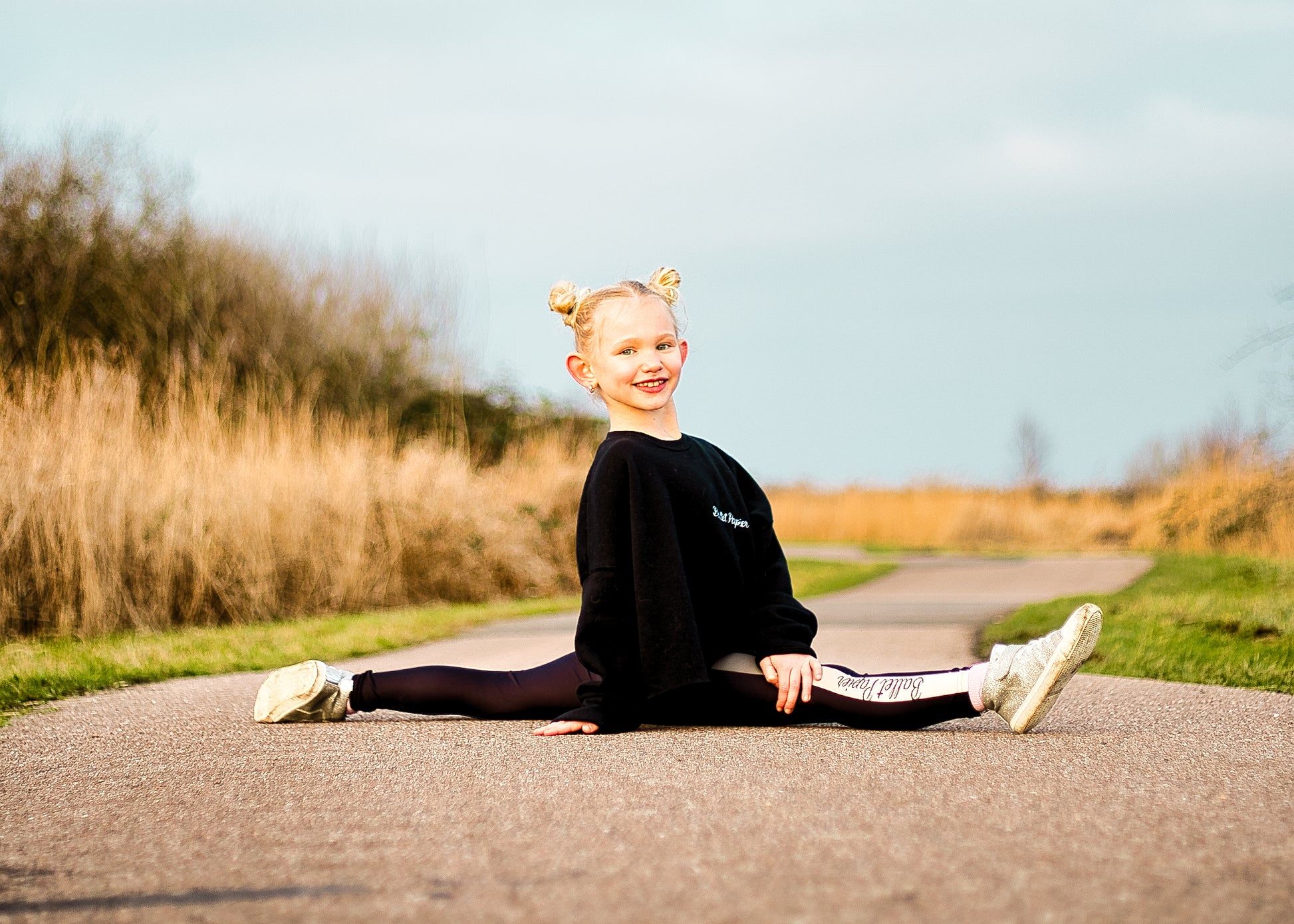 Fade Black Leggings — Youth 8-20