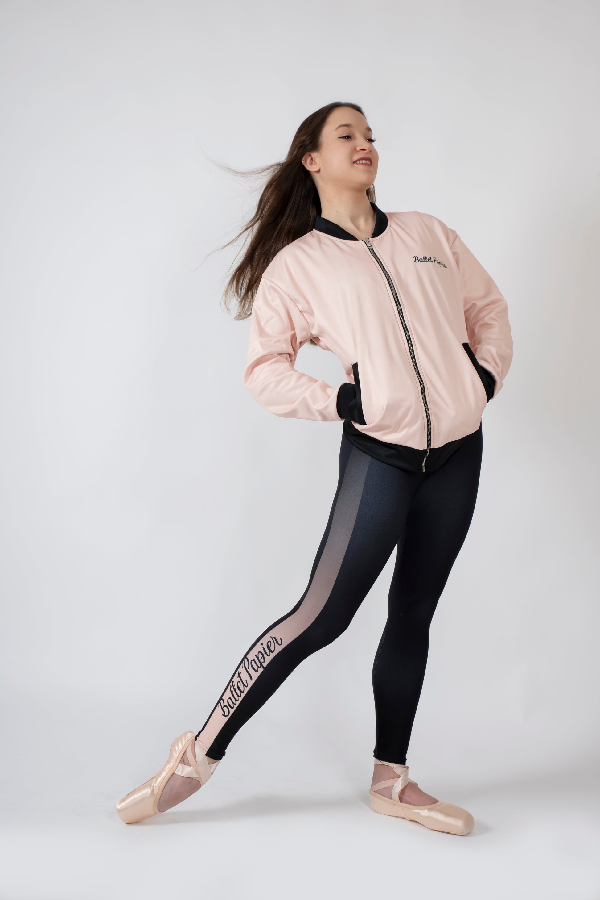 Ballet Soft Peach Bomber Jacket