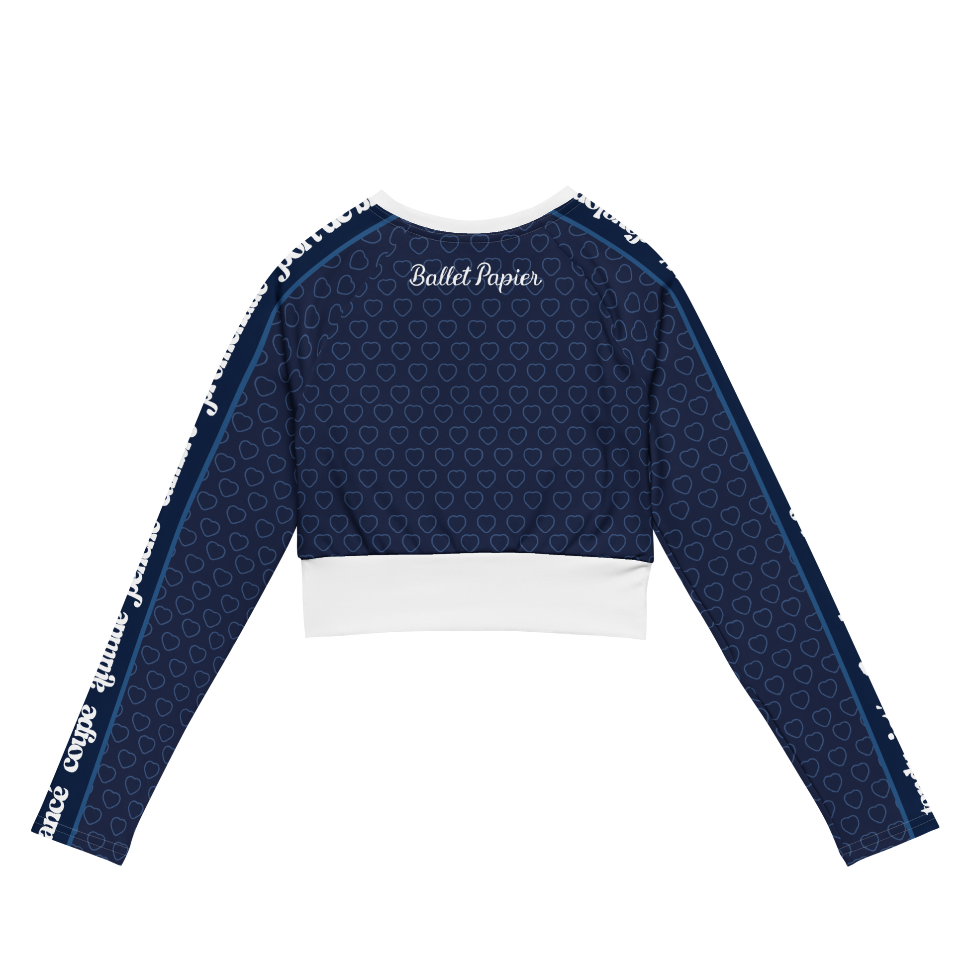 Ballet Love Language long-sleeve crop top