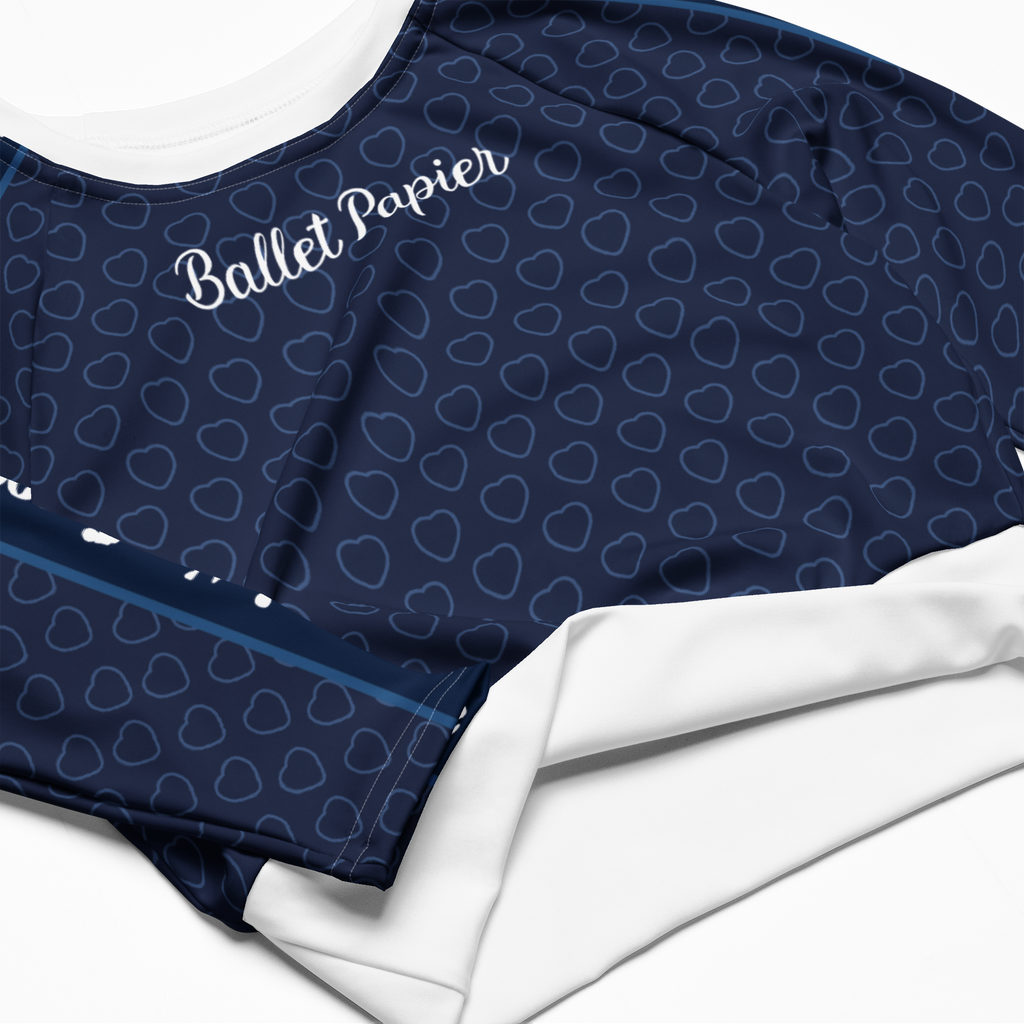 Ballet Love Language long-sleeve crop top