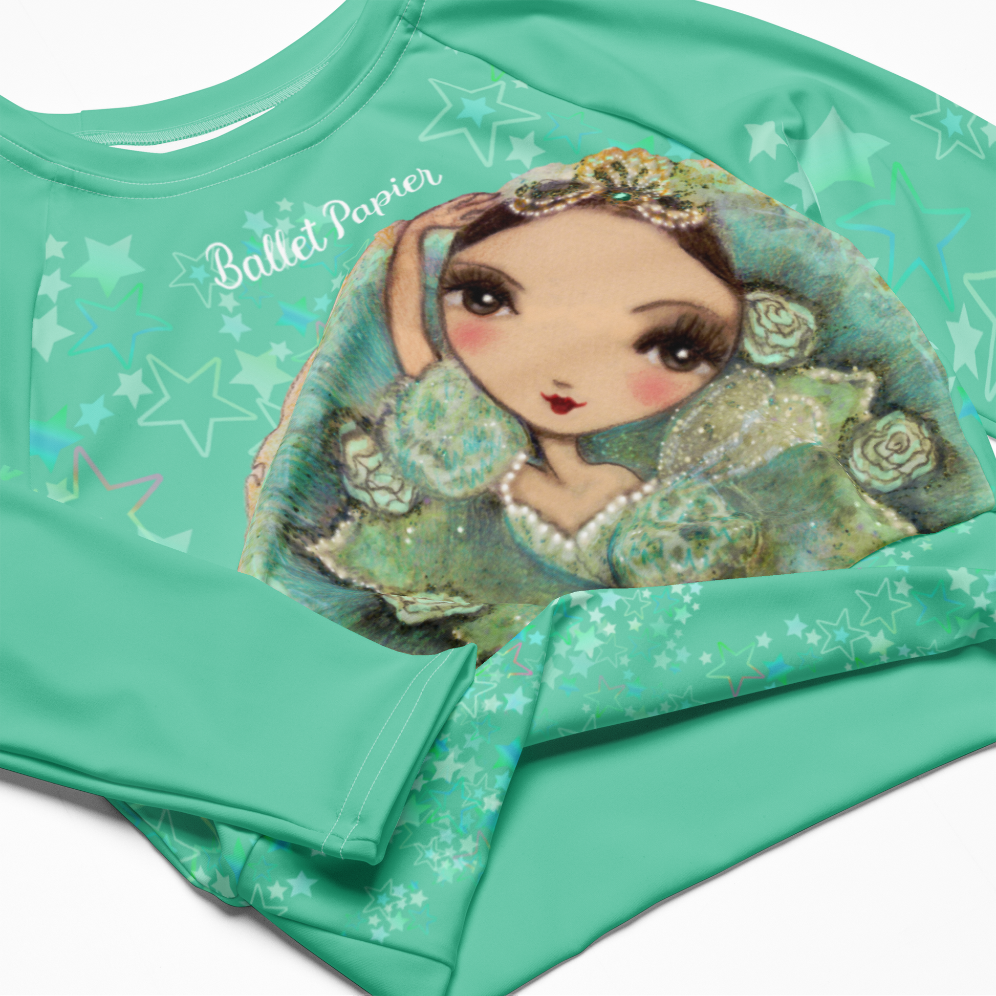 Candide Fairy Recycled long-sleeve crop top