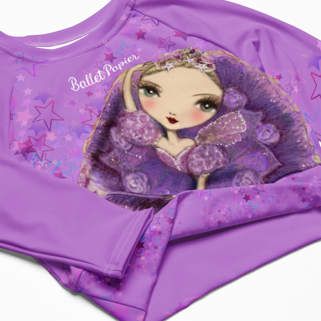 Lilac Fairy Recycled long-sleeve crop top
