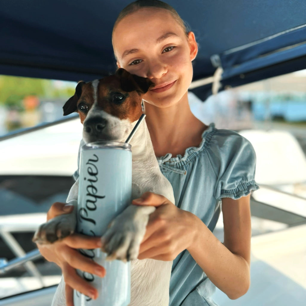 Ballet Papier Teal Stainless steel tumbler