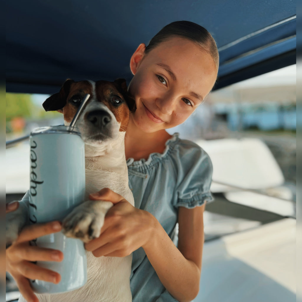 Ballet Papier Teal Stainless steel tumbler